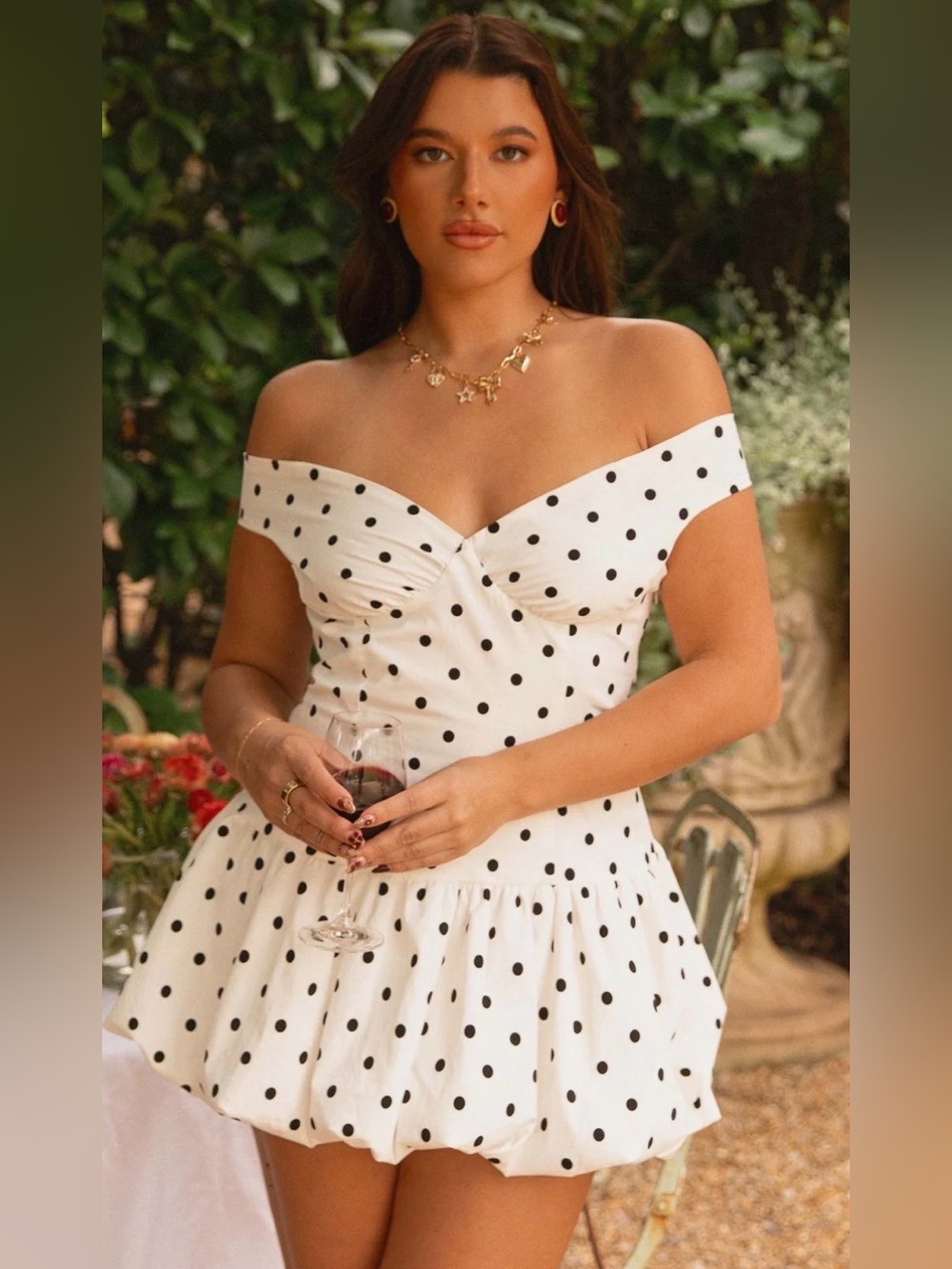 Peppermayo Endless Romance Off Shoulder Mini Dress